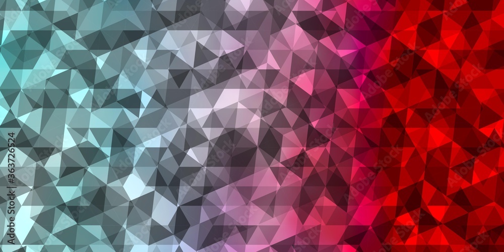 Light Blue, Red vector texture with triangular style.