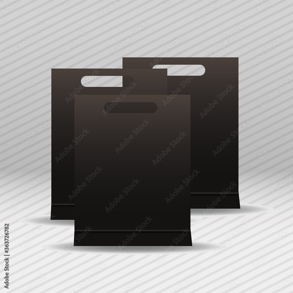 shopping bags paper branding icons shopping bags paper branding icons