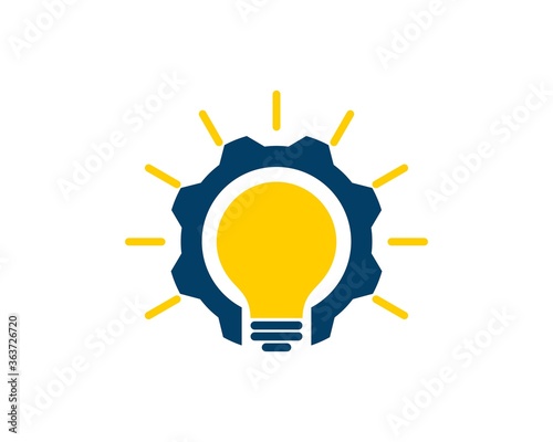 Light bulb with gear around