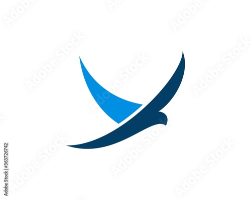 Abstract flying swallow bird