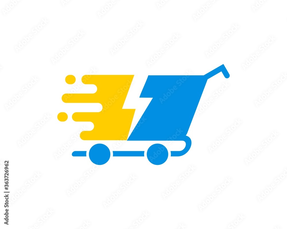 Fast shopping with energy cart Fast shopping with energy cart