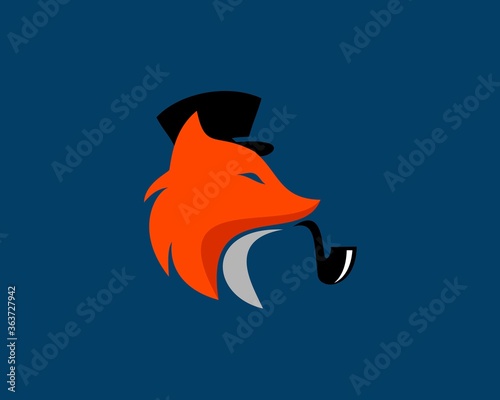 Gentleman fox's head looks sideways