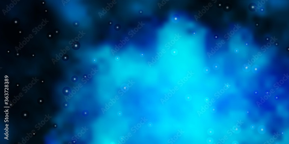 Fototapeta premium Dark BLUE vector template with neon stars. Modern geometric abstract illustration with stars. Theme for cell phones.