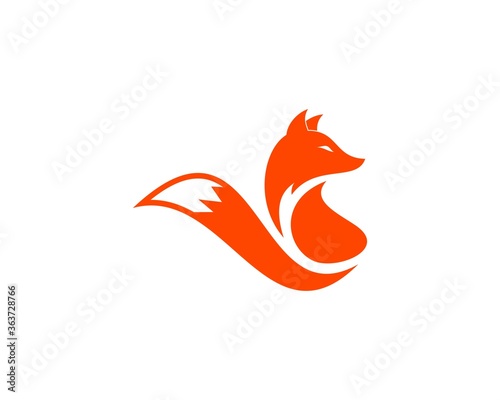 Simple fox with tail like wave