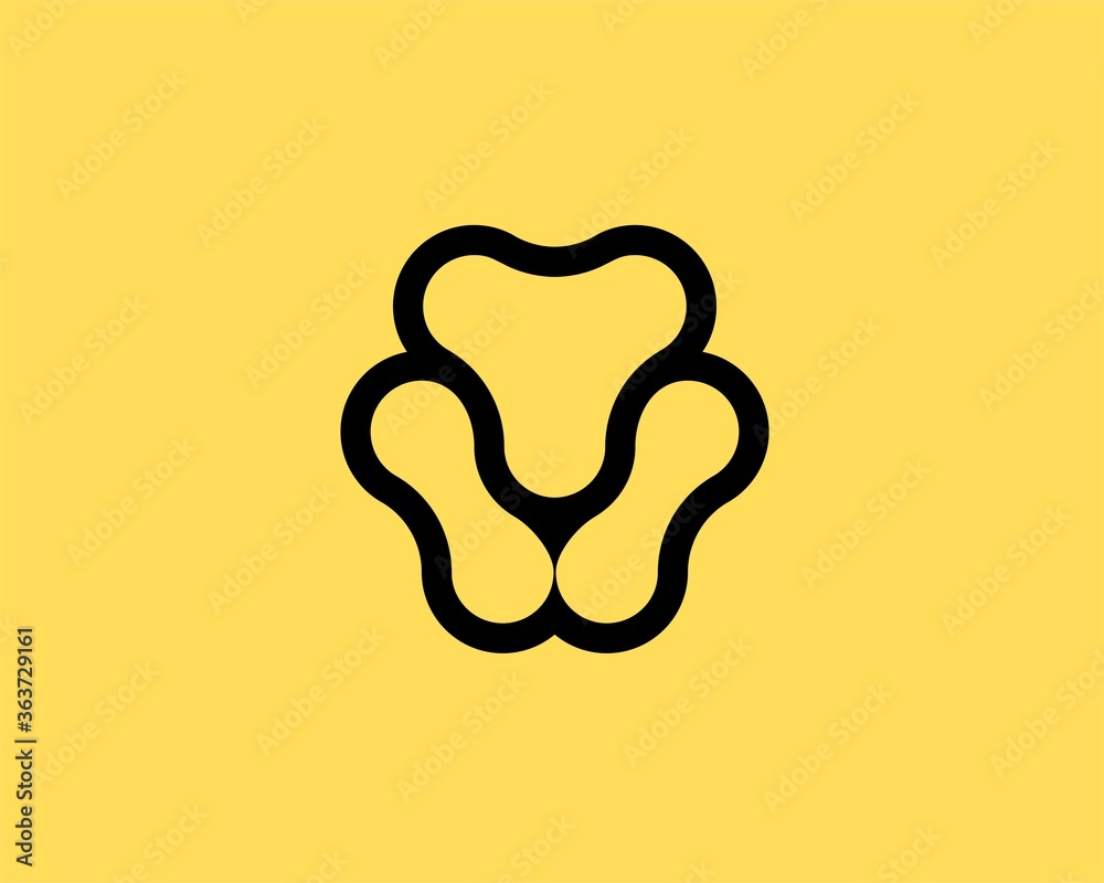 Simple abstract lion face Simple abstract lion face
