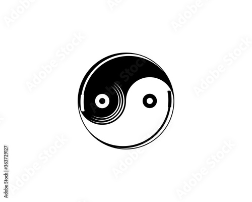 Ying yang and music disk