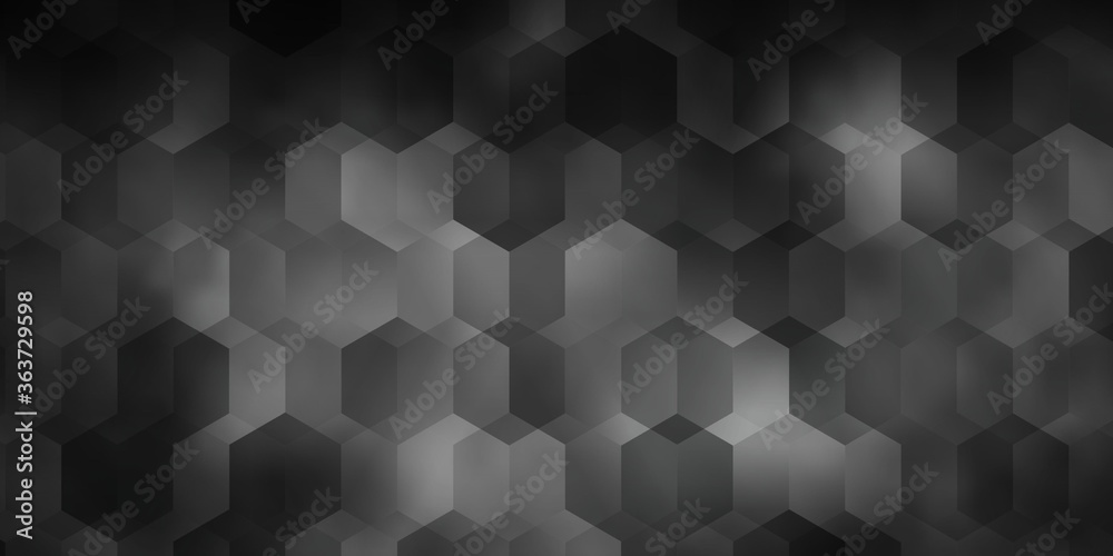 Light Gray vector backdrop with hexagons.