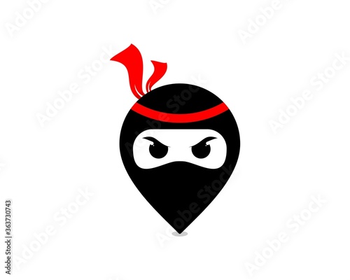 Pin location with ninja face