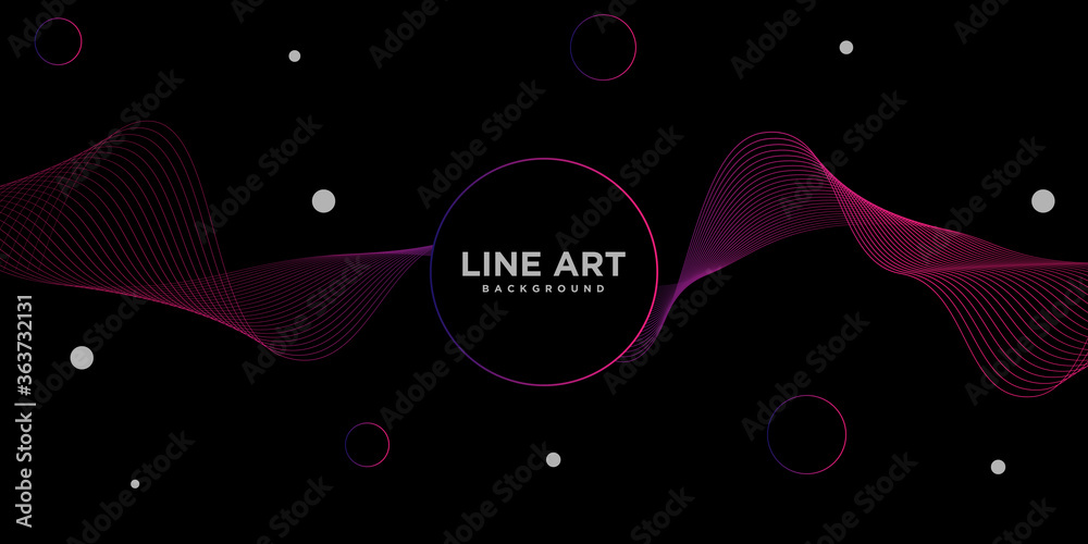 background design template, line art wave background