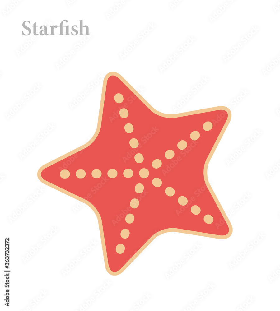 Starfish red icon vector illustration Starfish red icon vector illustration