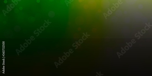 Light Green vector template with circles. Abstract decorative design in gradient style with bubbles. Pattern for wallpapers, curtains.