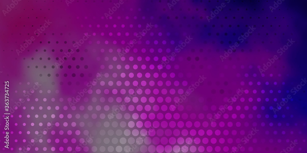 Light Purple, Pink vector background with spots. Colorful illustration with gradient dots in nature style. Pattern for business ads.