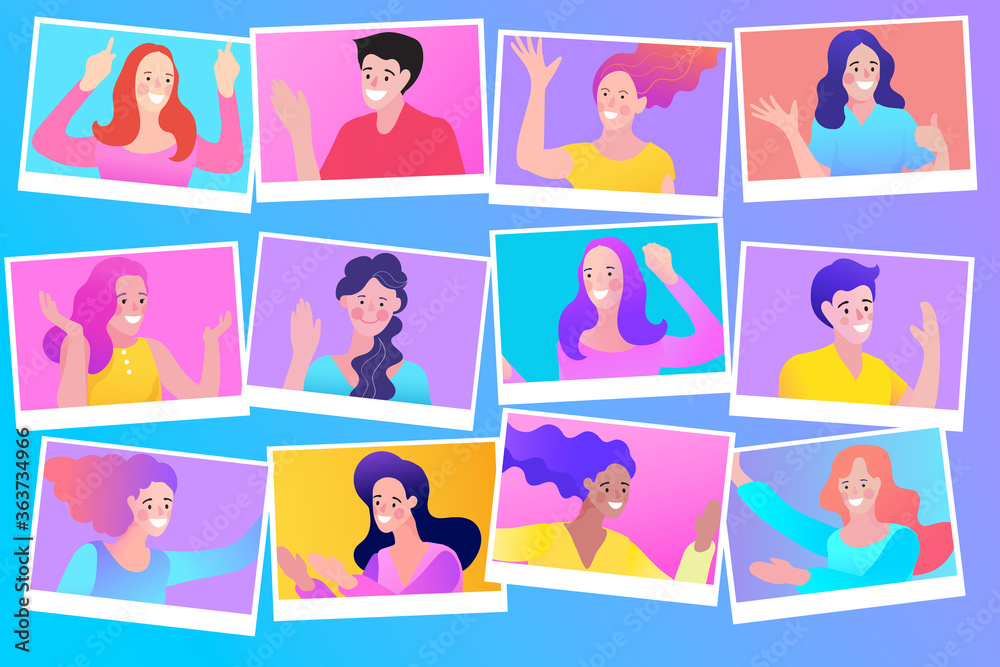 vector illustration of a woman in different situations vector illustration of a woman in different situations