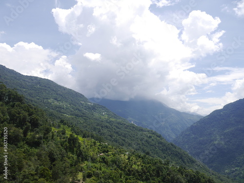 vue sur l Himalaya  Sikkim  Inde