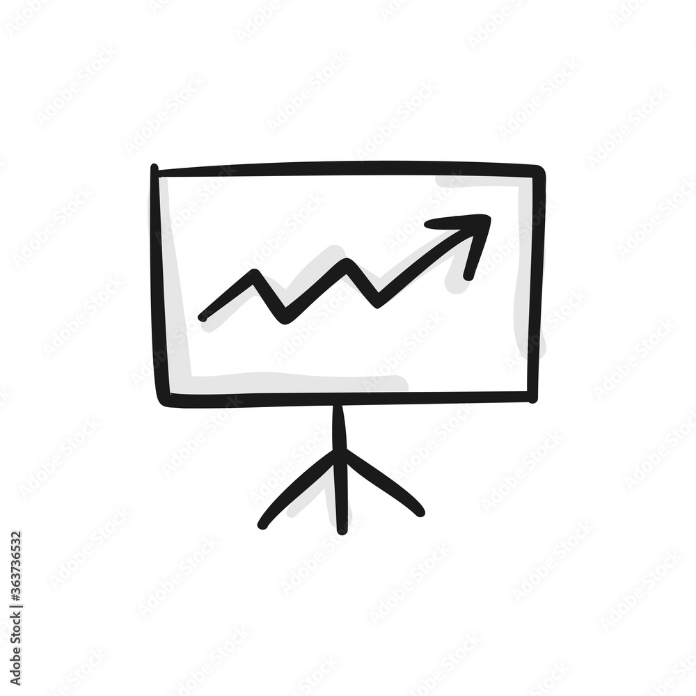 graph up sketch Hand drawn vector illustration. grow graphic chart arrow icon in doodle style graph up sketch Hand drawn vector illustration. grow graphic chart arrow icon in doodle style