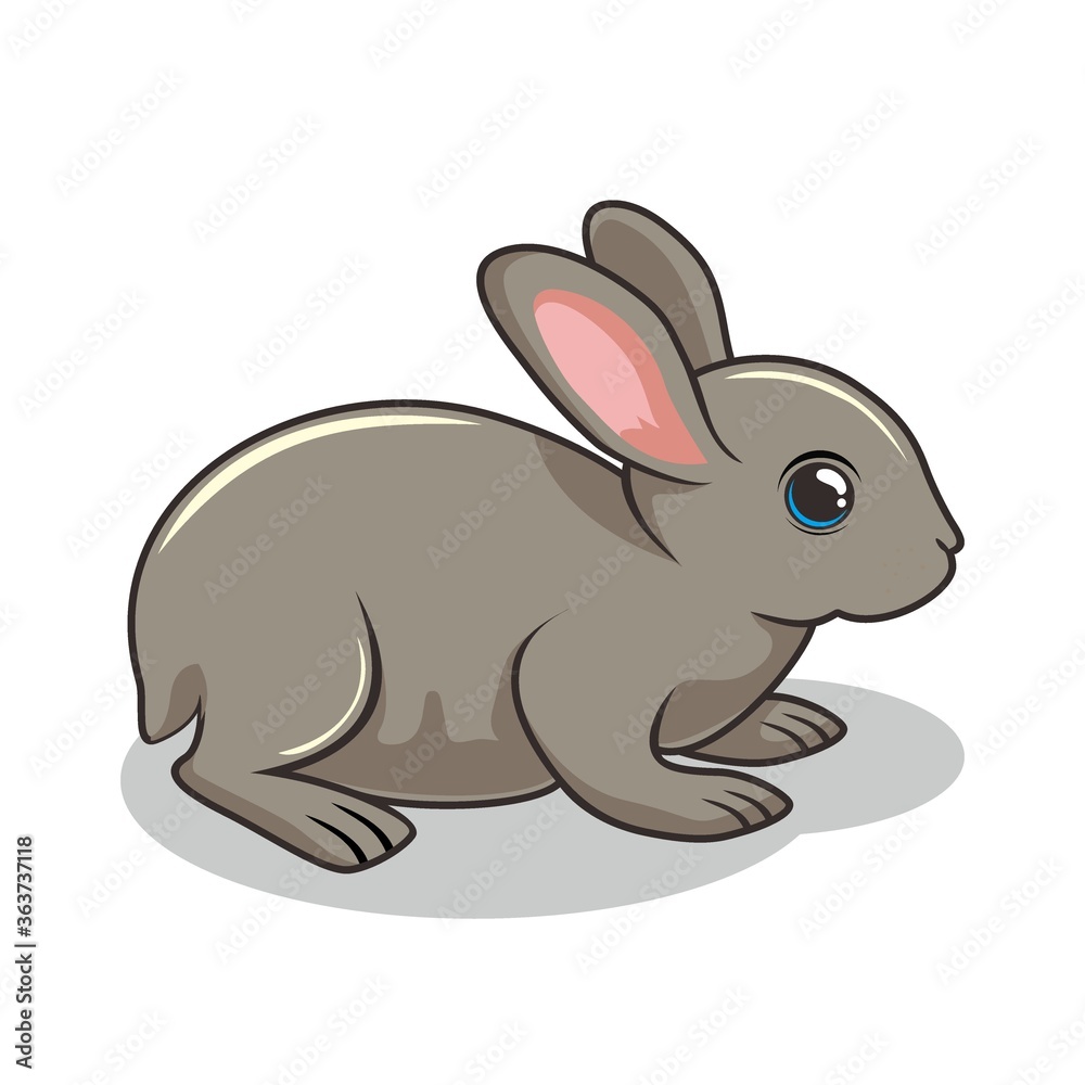 Rabbit Cartoon Bunny Illustration Isolated Rabbit Cartoon Bunny Illustration Isolated
