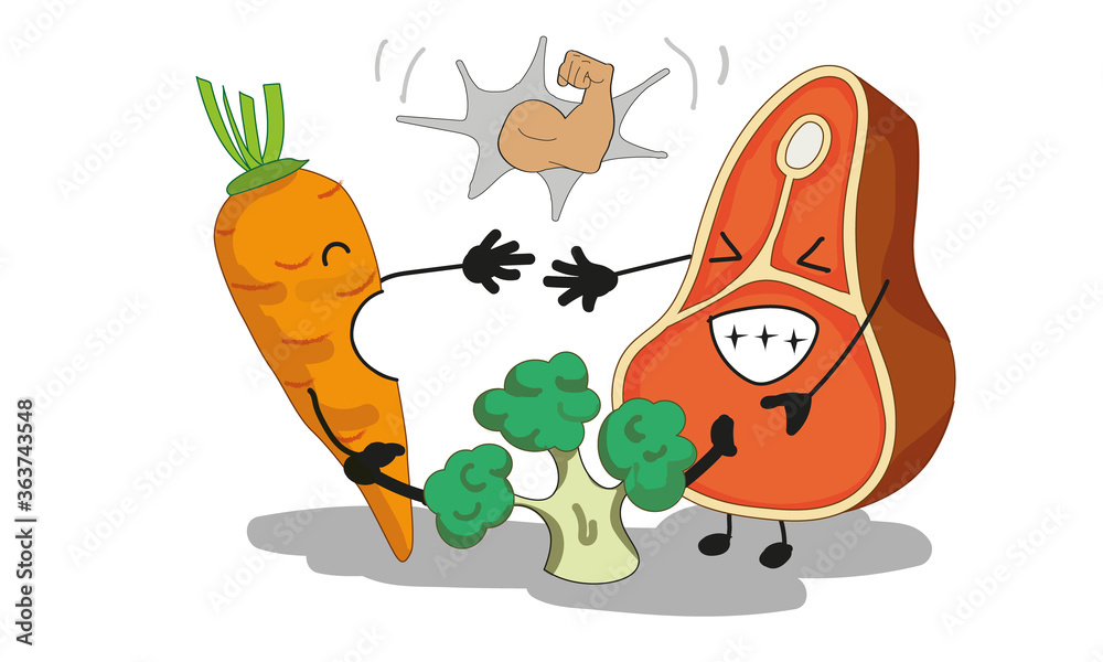Naklejka premium carrot, vegetable, fruit, health, vector, illustrator, meat