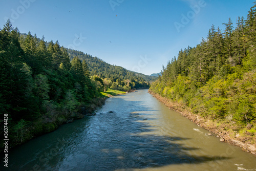 Rogue River in Southern Oregon during a summer day
