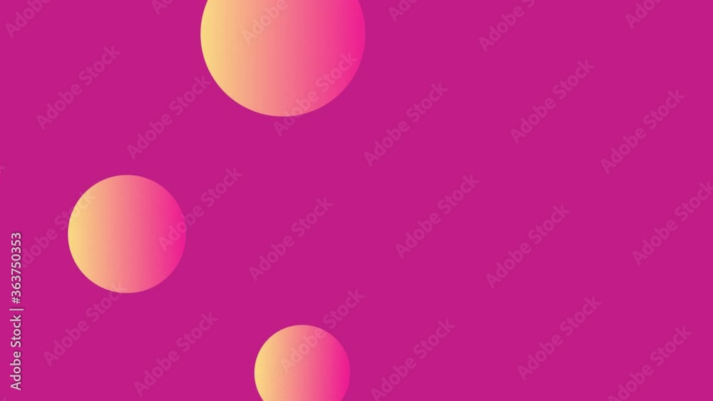 Yellow and pink bubble on pink background Yellow and pink bubble on pink background