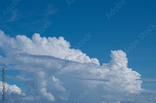 blue sky with clouds background, summer time, beautiful sky 