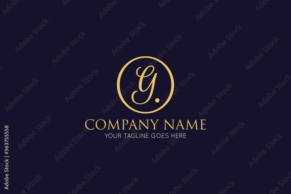 initial letter g luxury logo, icon, symbol vector illustration design template