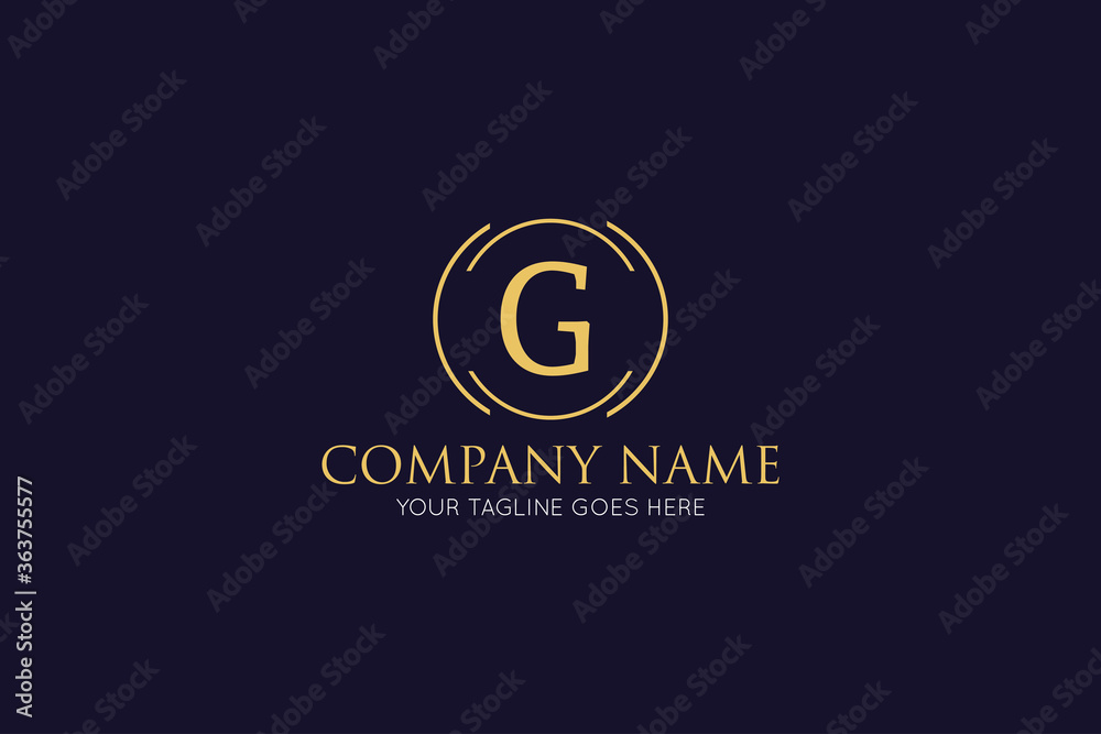 initial letter g luxury logo, icon, symbol vector illustration design template