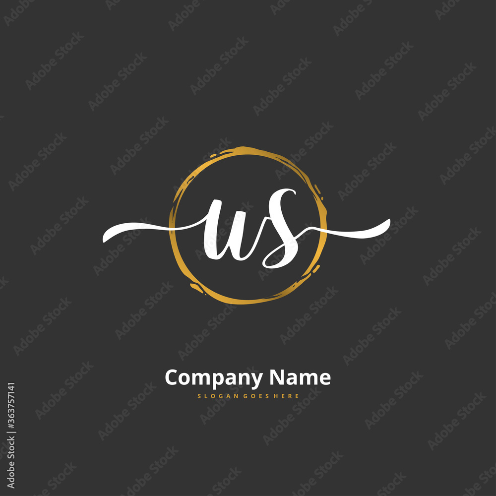 W S WS Initial handwriting and signature logo design with circle. Beautiful design handwritten logo for fashion, team, wedding, luxury logo. W S WS Initial handwriting and signature logo design with circle. Beautiful design handwritten logo for fashion, team, wedding, luxury logo.