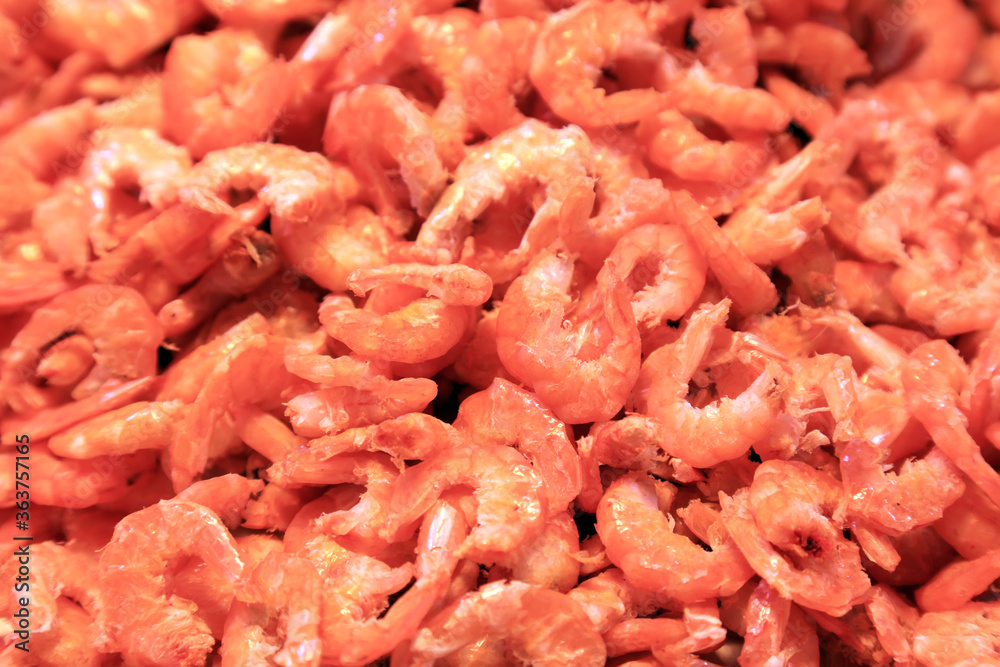 Cooked prawn meat piled together, traditional Chinese food Cooked prawn meat piled together, traditional Chinese food