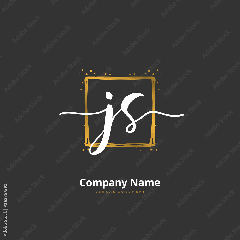 J S JS Initial handwriting and signature logo design with circle. Beautiful design handwritten logo for fashion, team, wedding, luxury logo. J S JS Initial handwriting and signature logo design with circle. Beautiful design handwritten logo for fashion, team, wedding, luxury logo.