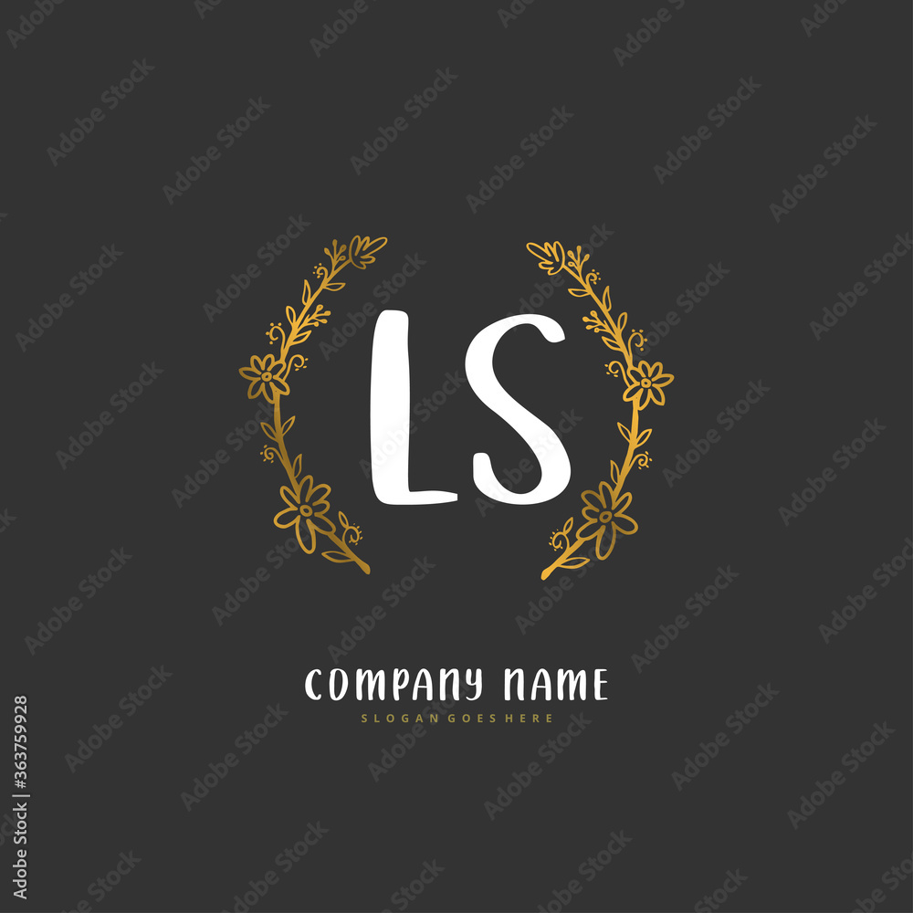L S LS Initial handwriting and signature logo design with circle. Beautiful design handwritten logo for fashion, team, wedding, luxury logo. L S LS Initial handwriting and signature logo design with circle. Beautiful design handwritten logo for fashion, team, wedding, luxury logo.