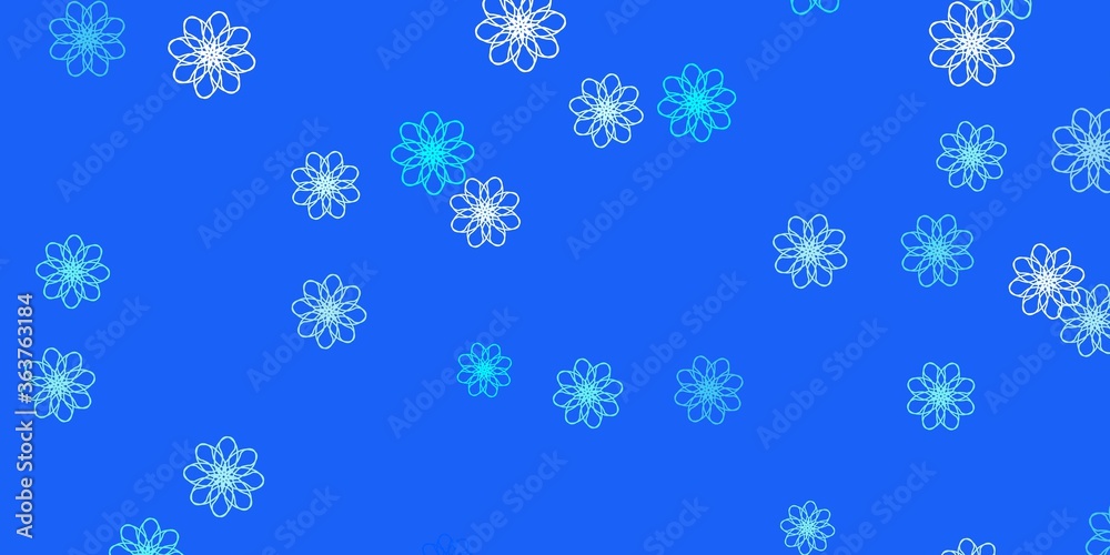 Light BLUE vector natural backdrop with flowers. Light BLUE vector natural backdrop with flowers.