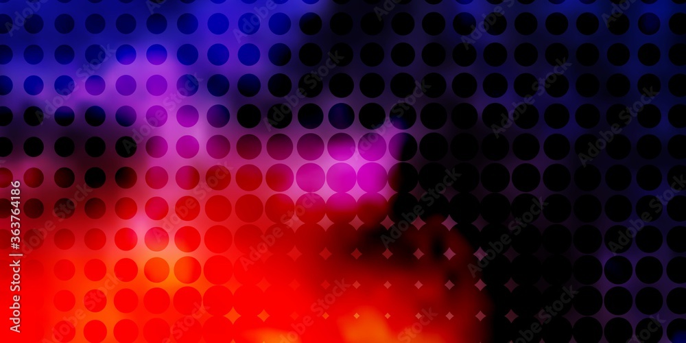 Light Pink, Yellow vector texture with disks. Illustration with set of shining colorful abstract spheres. New template for a brand book.