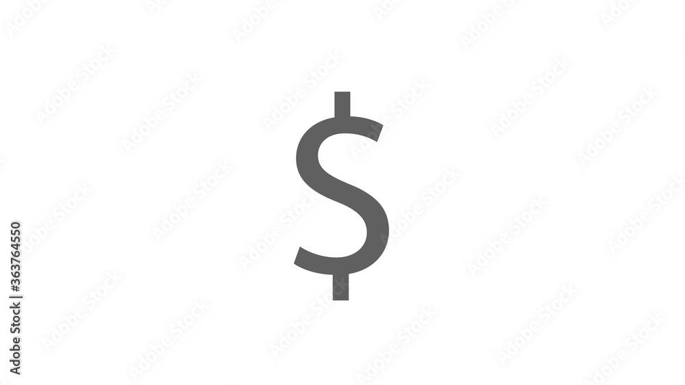 doller glyph colour icon illustration