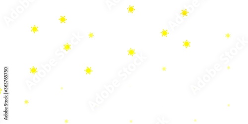 Light yellow vector backdrop with virus symbols.