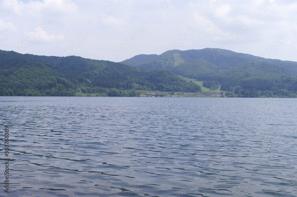 Lake Aoki with high transparency in Japan