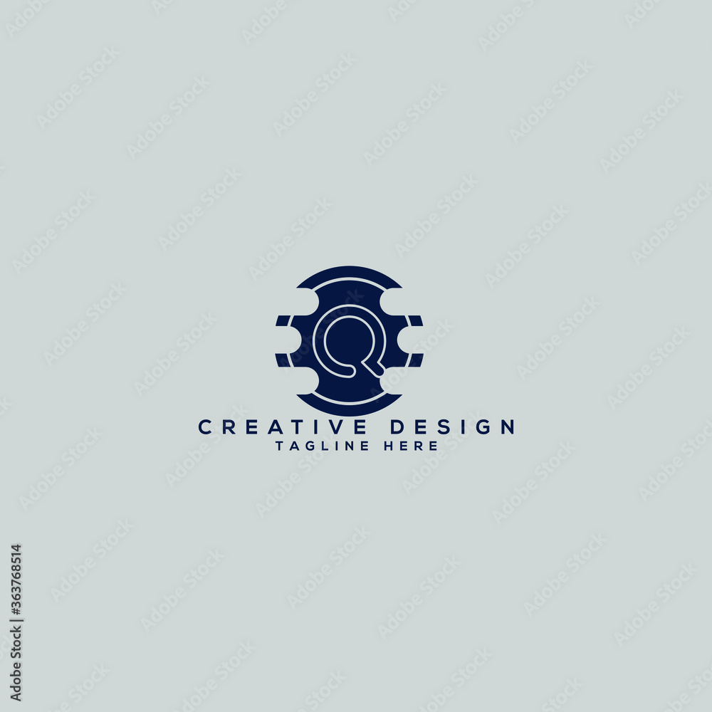 Obraz premium Creative letter Q security logo, and app logo.