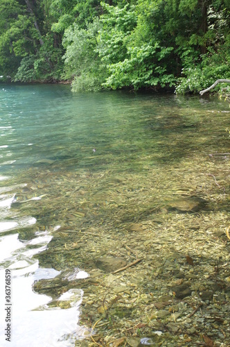 Lake Aoki with high transparency in Japan