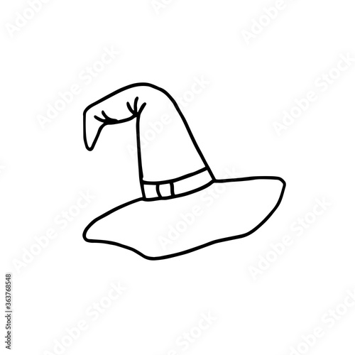 illustration doodle halloween hat