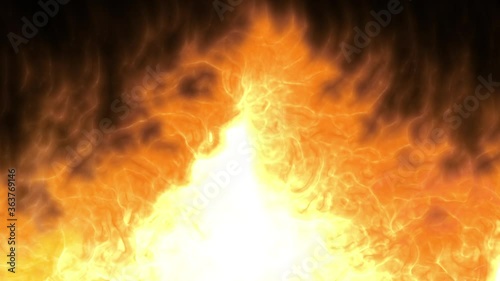 Red flame burning