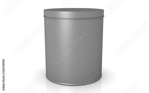 3D container mock up on white background