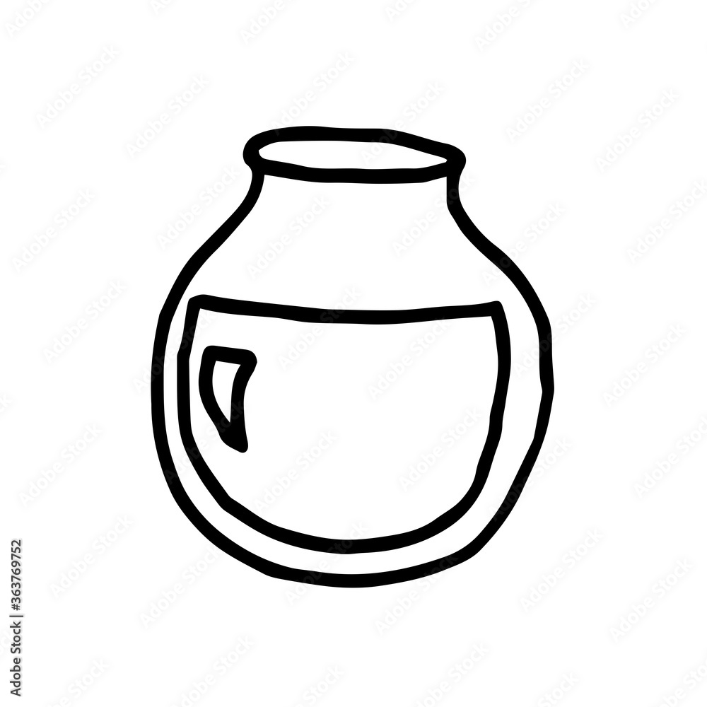 potion in a glass jar halloween doodle