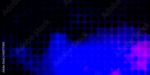 Dark Pink, Blue vector background with bubbles. Abstract illustration with colorful spots in nature style. Pattern for wallpapers, curtains.