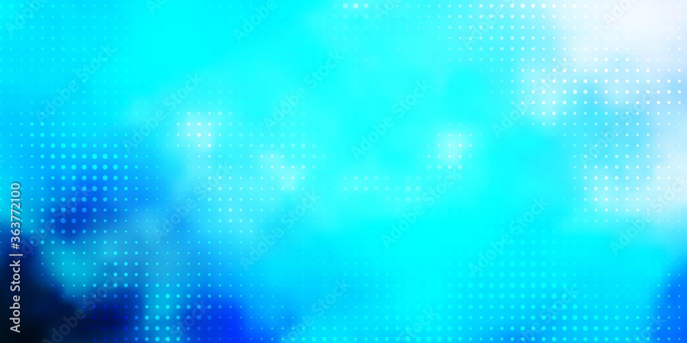 Obraz premium Light BLUE vector pattern with spheres. Abstract decorative design in gradient style with bubbles. Pattern for booklets, leaflets.