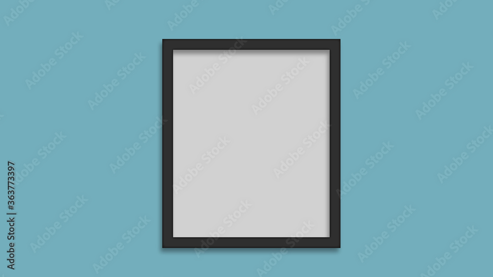 White realistic square empty picture frame 3d illustration White realistic square empty picture frame 3d illustration