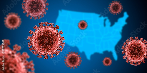 Corona Virus mit Weltkarte 