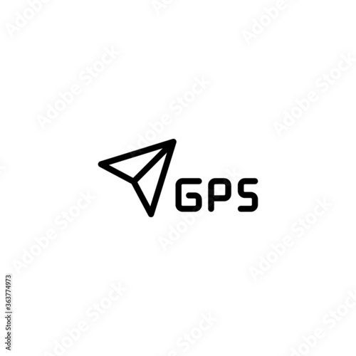 GPS Standalone - global positioning system icon in black line style icon, style isolated on white background