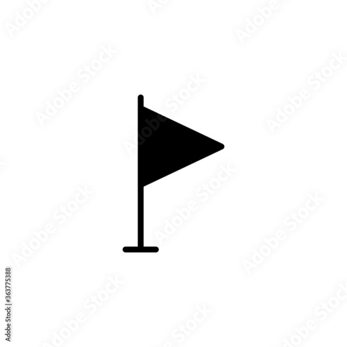 Flag icon in black flat glyph, filled style isolated on white background