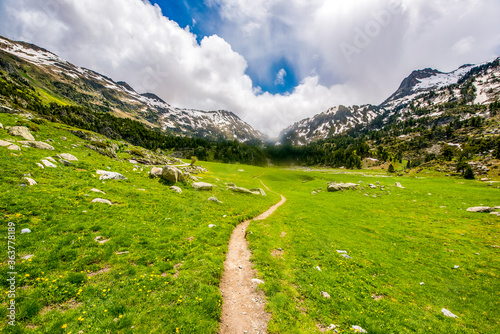 Beautifull nature in National Park Possets y Maladeta, Pyrenees, Spain. ,located above Benasque valley, near the town of Benasque in Huesca province, in the north of Aragon photo