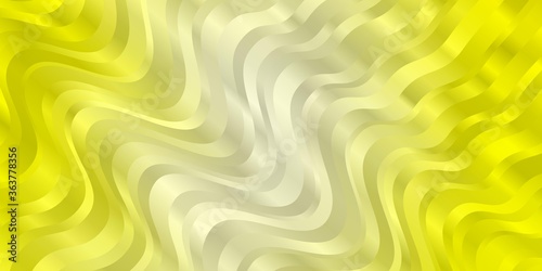 Light Yellow vector background with bows. Colorful geometric sample with gradient curves.  Pattern for ads, commercials.