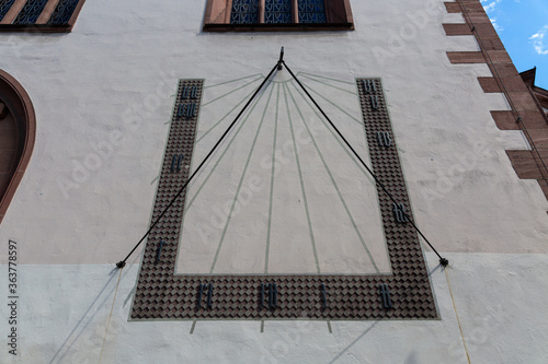 Sundial on the wall of franciscan friary